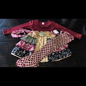 NWT Giggle Moon set 2t